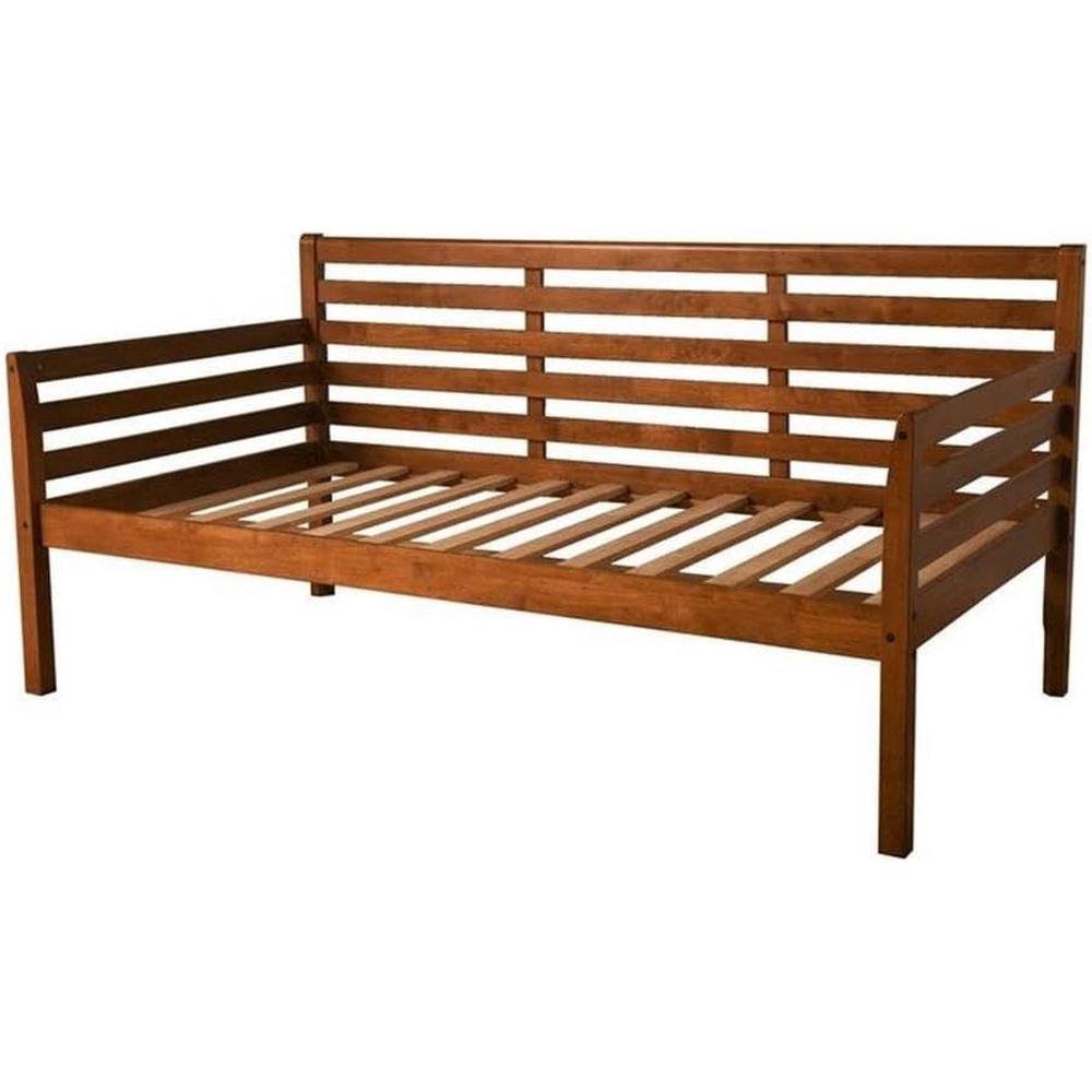Twin Daybed in Medium Brown, S - Sustainable Living Homes ulasan dan harga